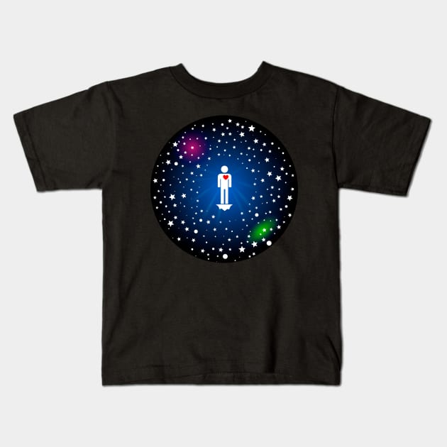 Sideral Loneliness Kids T-Shirt by Maxsomma